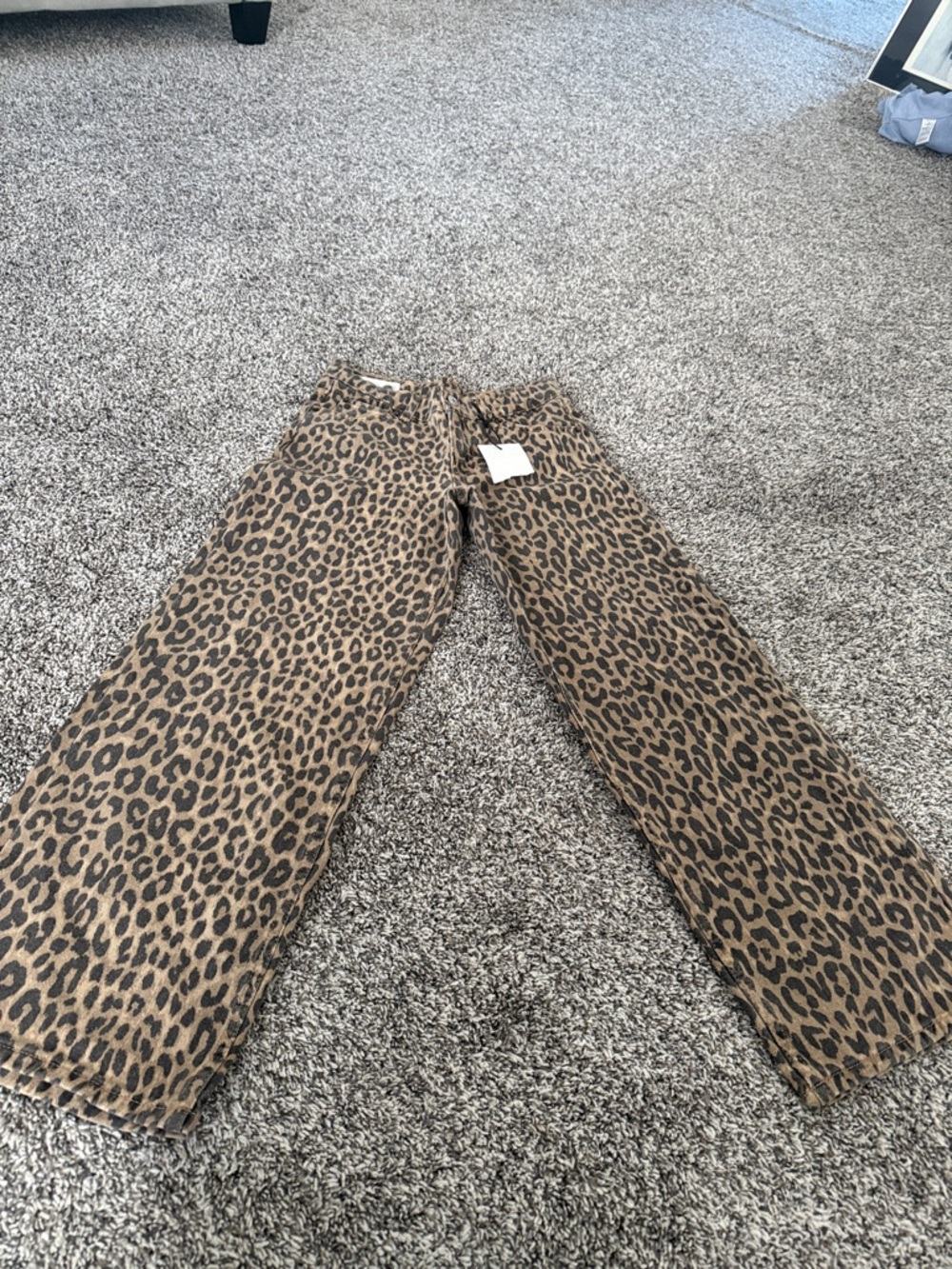Zara Leopard Print Kids Jeans - Brown and Black